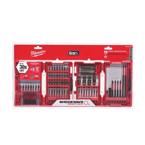 48-32-4030 New Milwaukee Impact Duty Drill And Drive Set 75-Pc