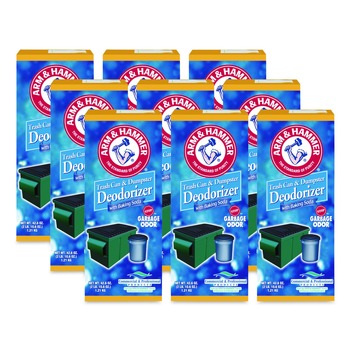Arm & Hammer 42.6 oz. Box Sprinkle Top Trash Can and Dumpster Deodorizer with Baking Soda - Original (9/Carton)