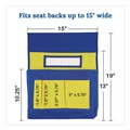 Office Chairs | Carson-Dellosa 158036 15 in. x 1.5 in. x 19 in. Fabric Chairback Buddy for Student Chairs - Medium, Blue/Yellow image number 1