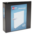 Office Jansan | Avery 19750 11 in. x 8.5 in. 3 Rings 3 in. Capacity Showcase Economy View Binders with Slant Rings - Black image number 0