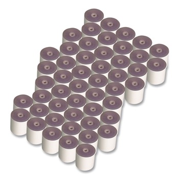 PM Company 3 in. x 70 ft. Impact Printing Carbonless Paper Rolls - White/Canary/Pink (50/Carton)