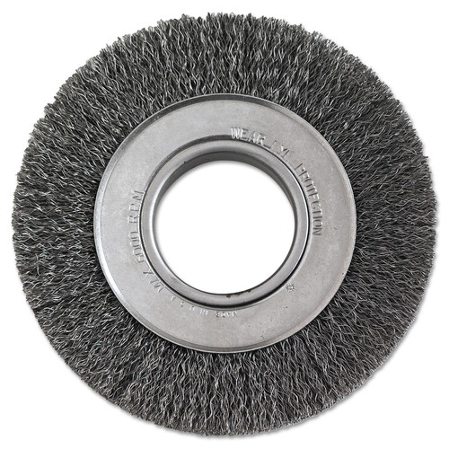 Grinding, Sanding, Polishing Accessories | Anderson A01134 6 in. Diameter 2 in. Arbor Crimped-Wire Wheel image number 0