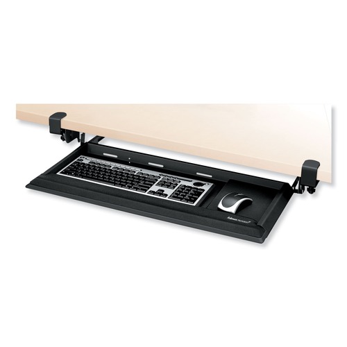 Labor Day Sale! Save $30 off $199! | Fellowes Mfg Co. 8038302 Designer Suites Deskready 19-3/16 in. x 9-13/16 in. Keyboard Drawer - Black Pearl image number 0