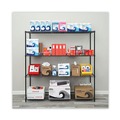 | Alera ALESW207224BA BA Plus 72 in. x 24 in. x 72 in. 4-Shelf Wire Shelving Kit - Black Anthracite Plus image number 8