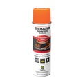 Painting | Rust-Oleum 203027V 17 oz. Aerosol Can Industrial Choice M1600 System Solvent-Based Precision Line Marking Paint - Flat Fluorescent Orange (12/Carton) image number 0