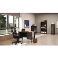 Office Desks & Workstations | Alera 25956 45.5 in. x 24 in. x 29.5 in. Single Pedestal Steel Desk - Mocha/Black/Black Legs image number 8