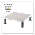 Office Furniture & Lighting | Fellowes Mfg Co. 91712 13.38 in. x 13.63 in. x 2 in. to 4 in. 60 lbs. Standard Monitor Riser for 21 in. Monitors - Platinum/Graphite image number 3