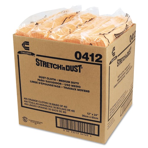Cleaning & Janitorial Supplies | Chix 0412 11-5/8 in. x 24 in. Stretch 'n Dust Cloths - Yellow (40 Cloths/Pack, 10 Packs/Carton) image number 0