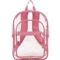 Office Jansan | Eastsport 190991ED-PLM 11.5 in. x 5 in. x 16.5 in. Clear with Color Trim Backpack - Clear/Pink image number 0