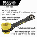 Ratcheting Wrenches | Klein Tools KT155T 6-in-1 Lineman's Ratcheting Wrench image number 1