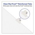 Office Jansan | Avery 01067 10-Tab 67 11 in. x 8.5 in. Preprinted Legal Exhibit Side Tab Index Dividers - White (25/Pack) image number 1
