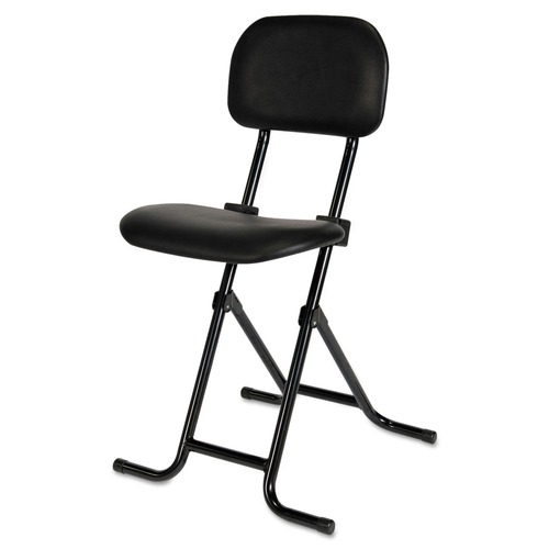 Office Jansan | Alera ALECS612 27.5 in. Seat Height IL Series Height-Adjustable Folding Stool Supports Up to 300 lbs. - Black image number 0