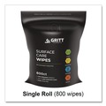 Paper & Dispensers | Gritt Commercial GRI509BLKRW 13.1 in. x 13.1 in. x 36 in. Dispenser and Wipes Starter Kit - Black (1-Kit) image number 2