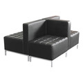  | Alera ALEQB8116P 26.38 in. x 26.38 in. x 30.5 in. QUB Series Powered Armless L Sectional - Black image number 7