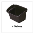 Cleaning Carts | Rubbermaid Commercial FG335488BLA 4 Gallon Utility Bin (Black) image number 3