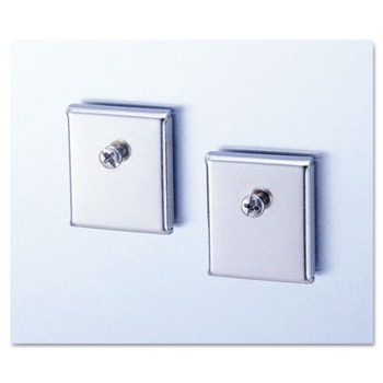 Universal Cubicle Accessory Mounting Magnets - Silver (2/Pack)