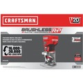 Fixed Base Routers | Factory Reconditioned Craftsman CMCW400BR V20 Lithium-Ion BRUSHLESS RP Fixed Base Router (Tool Only) image number 5