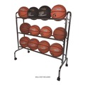 Utility Carts | Champion Sports BRC3 17 in. x 41 in. x 41 in. 132 lb Capacity Powder-Coated Ball Cart - Silver image number 4
