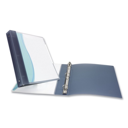Office Jansan | Avery 17676 3 Round Rings 1 in. Capacity 11 in. x 8.5 in. Flexible View Binder - Gray image number 0