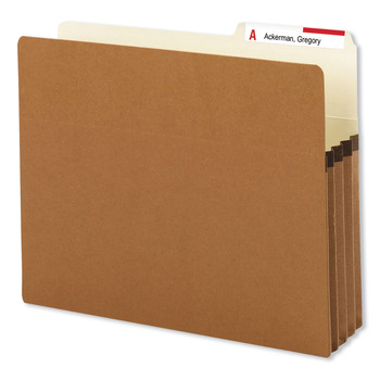 Smead 3.5 in. Expansion Letter Size Redrope Drop Front File Pockets with 2/5-Cut Guide Height Tabs (25/Box)