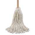 Mops | Boardwalk BWK132C #32 White Cotton Head 54 in. Natural Wood Handle Handle/Deck Mop (6/Pack) image number 2