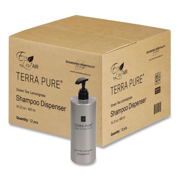 Diversified Hospitality Solutions Terra Pure 16.23 oz Shampoo - Green Tea Lemongrass (12/Carton)