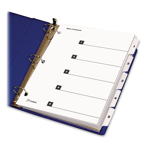 Cardinal 11 x 8.5 OneStep Printable Table of Contents and 1 to 5