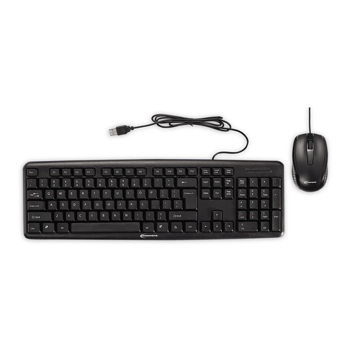 Office Electronics & Batteries | Innovera IVR69202 Slimline Keyboard And Mouse, Usb 2.0, Black image number 0