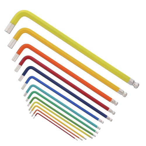 Hand Tool Sets | Wiha Tools 66981 13-Piece Ball End Color Coded Inch Hex L-Key Set image number 0