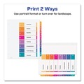 Office Jansan | Avery 11163 Ready Index 11 in. x 9.25 in. 8-Tab 1 to 8 Extra Wide Tabs Customizable TOC Dividers - Multicolor Tabs/White (1-Set) image number 7