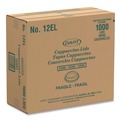 Cutlery | Dart 12EL 12 oz. Cappuccino Dome Sipper Lids - White (1000/Carton) image number 4