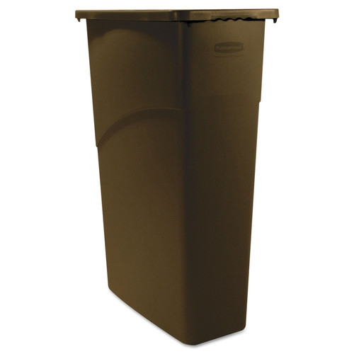 Cleaning & Janitorial Supplies | Rubbermaid Commercial 1956187 Slim Jim Waste Receptacle, Rectangular, Plastic, 23gal image number 0