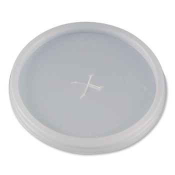 WinCup Slotted Plastic Lids for 8 oz to 10 oz Hot Cups and Bowls - Translucent (1000/Carton)