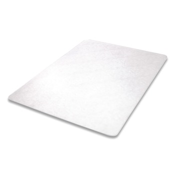 Deflecto Medium Pile Carpet Rectangular 60 in. x 46 in. Antimicrobial Chair Mat - Clear