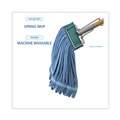 Mops | Boardwalk BWKMWTMB Microfiber Looped-End Wet Mop Head - Medium, Blue image number 2