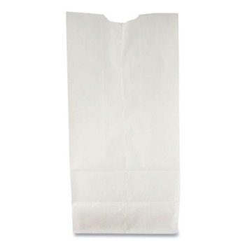 PAPER BAGS | General 51046 Grocery Paper Bags, 35 Lbs Capacity, #6, 6-inw X 3.63-ind X 11.06-inh, White, 500 Bags