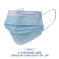 Masks | Boardwalk MS2000 3-Ply General Use Face Mask - Blue (2000/Carton) image number 9