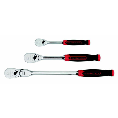 Ratchets | GearWrench 81203F 3-Piece 84 Tooth Cushion Grip Flex Ratchet Set image number 0