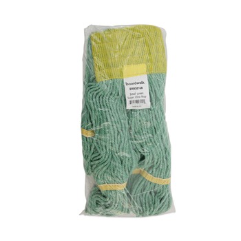 Boardwalk 5 in. Headband Super Loop Cotton/Synthetic Fiber Wet Mop Head - Small, Green (12/Carton)