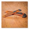 Office Jansan | Great Neck 2SBK 9 mm/18 mm Knife Snap-Off Utility Knife Set - Orange/Black image number 8