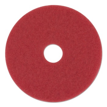 3M 20 in. Low-Speed Buffer Floor Pads - Red (5/Carton)
