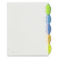 Office Jansan | Avery 11200 11 in. x 8.5 in. 5-Tab Insertable Style Edge Tab Plastic Dividers - Translucent (1-Set) image number 1