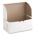 Food Trays, Containers, and Lids | SCT SCH 0949 4 in. x 9 in. x 5 in. Non-Window Paper Bakery Boxes - White (250/Carton) image number 1