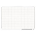  | MasterVision CR1230830 72 in. x 48 in. Board 1 x 2 Grid Magnetic Dry Erase Planning Board - White Porcelain Steel Surface, Silver Aluminum Frame image number 1