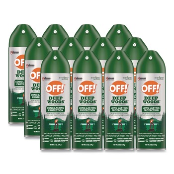 OFF! Deep Woods 6-Ounce Dry Insect Repellent Aerosol Spray - Neutral (12/Carton)
