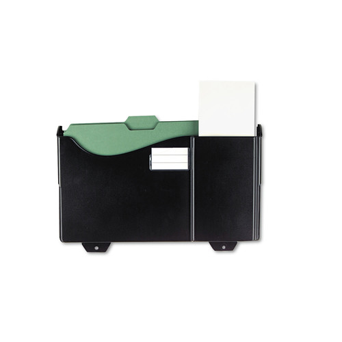  | Universal UNV08136 15.75 in. x 3.13 in. x 9.75 in. Grande Central Filing System Add-On Pocket - Legal/Letter, Black image number 0