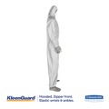 Bib Overalls | Ansell 38939 A35 Liquid and Particle Protection Coveralls Hooded - X-Large, White (25/Carton) image number 2