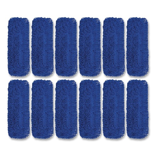 Mops | Gritt Commercial GRI1822412PK 24 in. x 5 in. Microfiber Looped Dust Mop Pad Head - Blue (12/Carton) image number 0