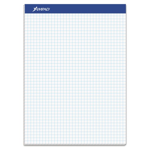 Office Jansan | Ampad 20-210 8.5 in. x 11.75 in. Quadrille Rule Quad Double Sheet Pad - White (100 Sheets/Pad) image number 0