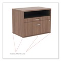  | Alera ALELS583020WA Open Office Series 29.5 in. x 19.13 in. x 22.88 in. 2-Drawer Low File Cabinet Credenza - Walnut image number 5